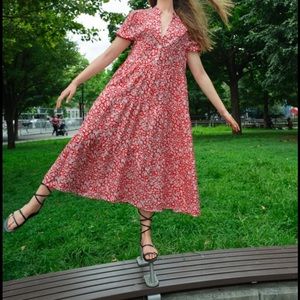 Zara floral print dress